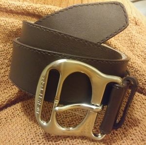 MICHAEL KORS Dark Brown leather Belt